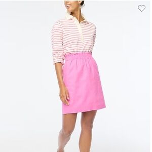 NWT J.Crew Linen-cotton blend city skirt